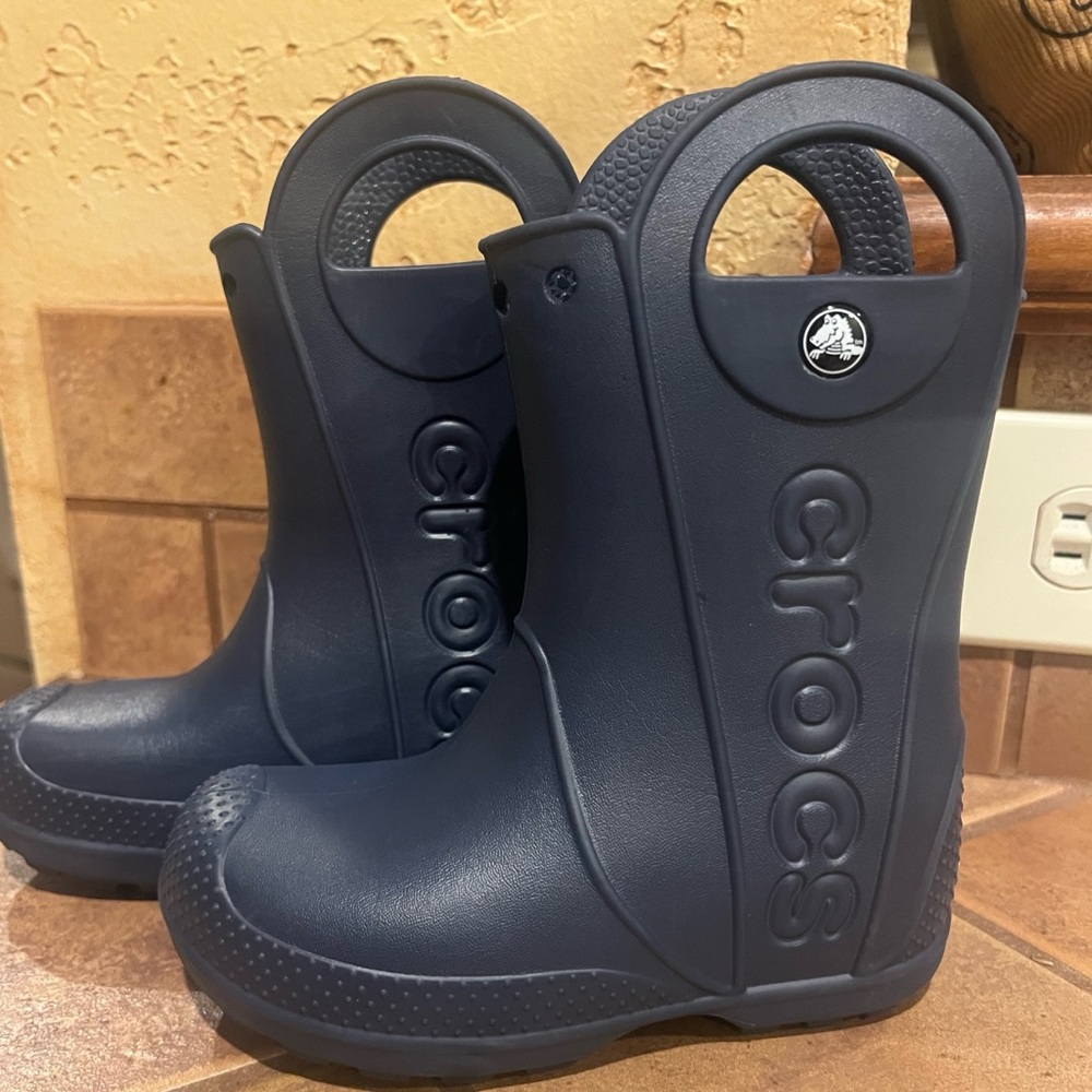 Crocs Kids Navy Blue Rain Boots
